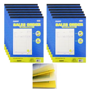 12 Sales Order Carbon Receipt Book Record Keeping 2 Part 30 Sets Copy 8.5" x 11"