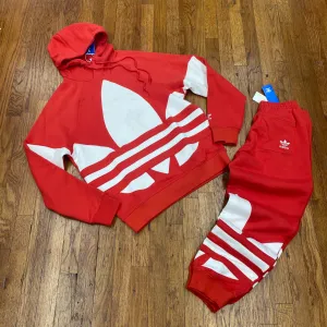 Adidas Original BG TREFOIL HOOD SWEATSUIT Men’s - LUSRED/ROULUX