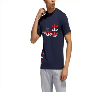 Adidas Original LOGO PLAY SS T-SHIRT TEE Men’s - NAVY RED