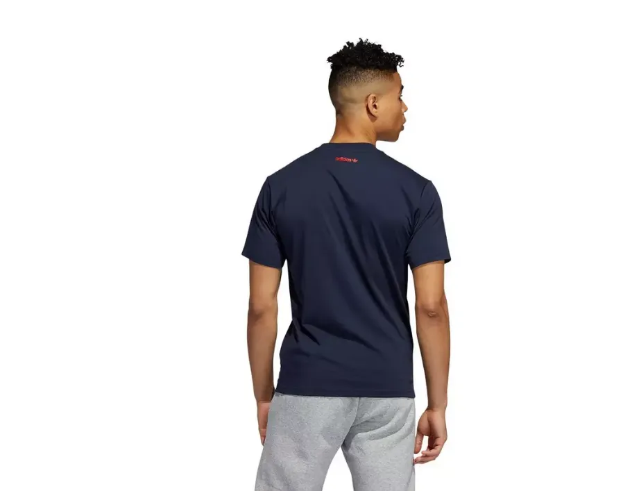 Adidas Original LOGO PLAY SS T-SHIRT TEE Men’s - NAVY RED