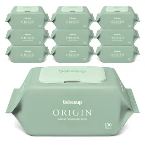 Bebe Forest Baby Origin Wet Wipes, Cap-Type, 100 sheets, 10 packs - 🏆 #38 - Household Items - Best of December