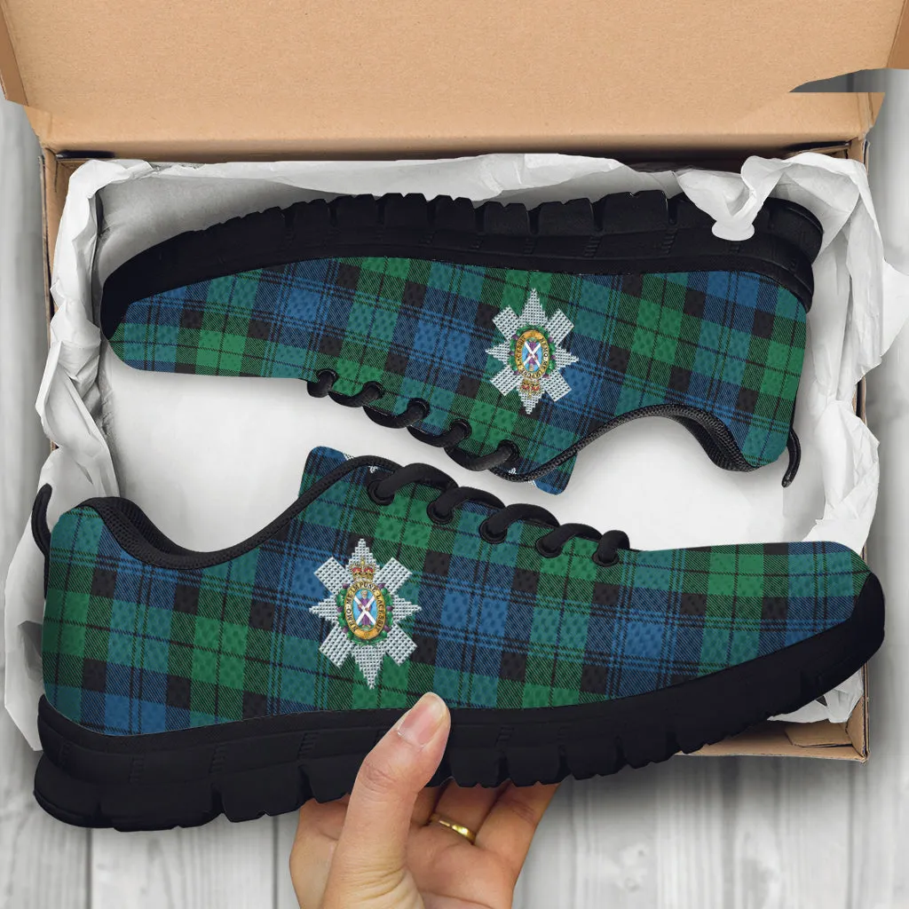 Black Watch Ancient Tartan Sneakers with Family Crest