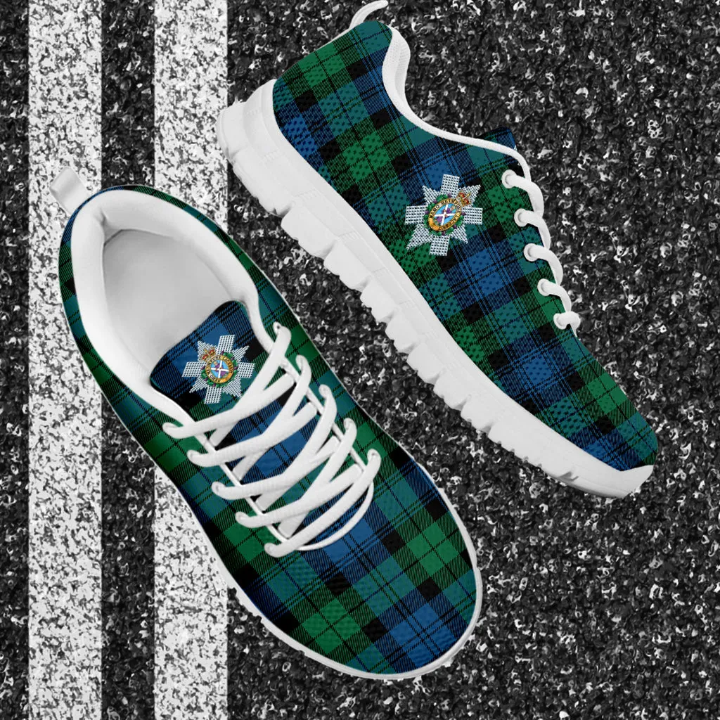 Black Watch Ancient Tartan Sneakers with Family Crest