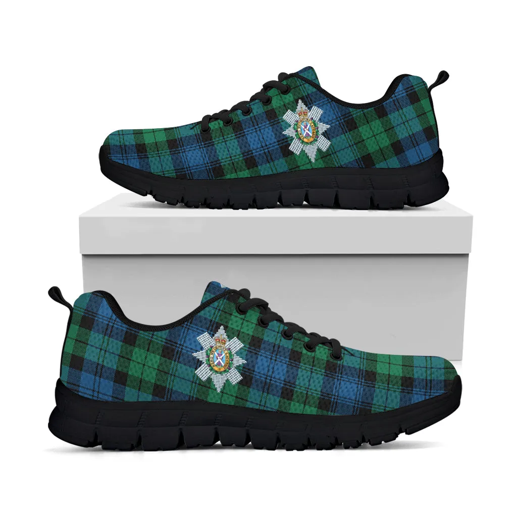 Black Watch Ancient Tartan Sneakers with Family Crest