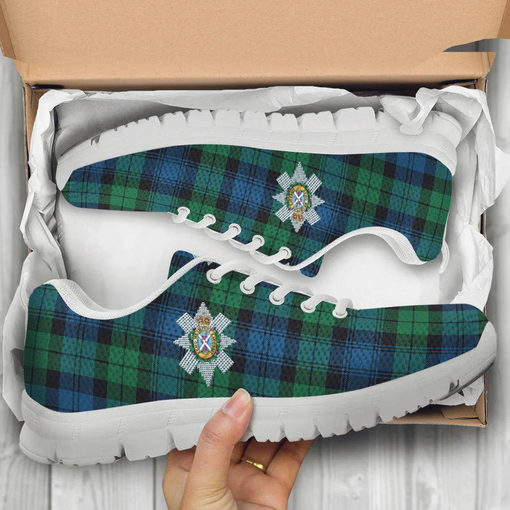 Black Watch Ancient Tartan Sneakers with Family Crest