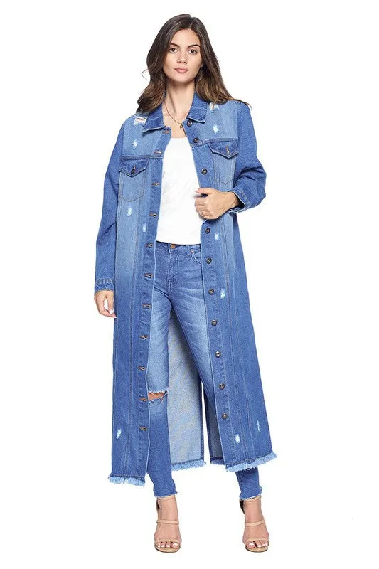 Blue Age Distressed Women’s Denim Jacket