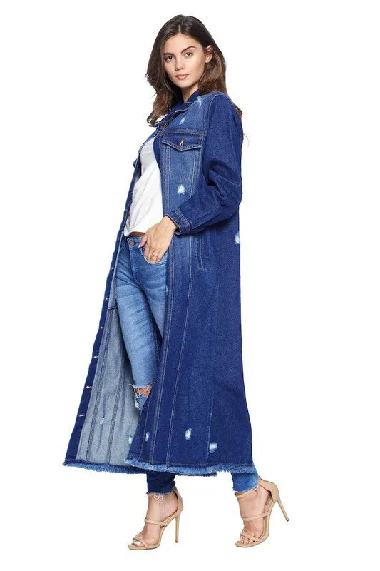 Blue Age Distressed Women’s Denim Jacket