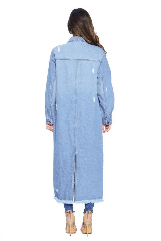 Blue Age Distressed Women’s Denim Jacket