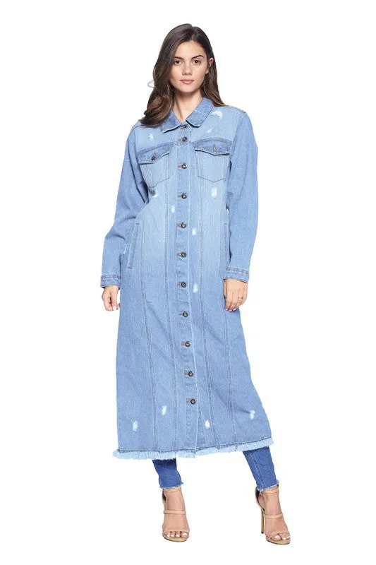 Blue Age Distressed Women’s Denim Jacket