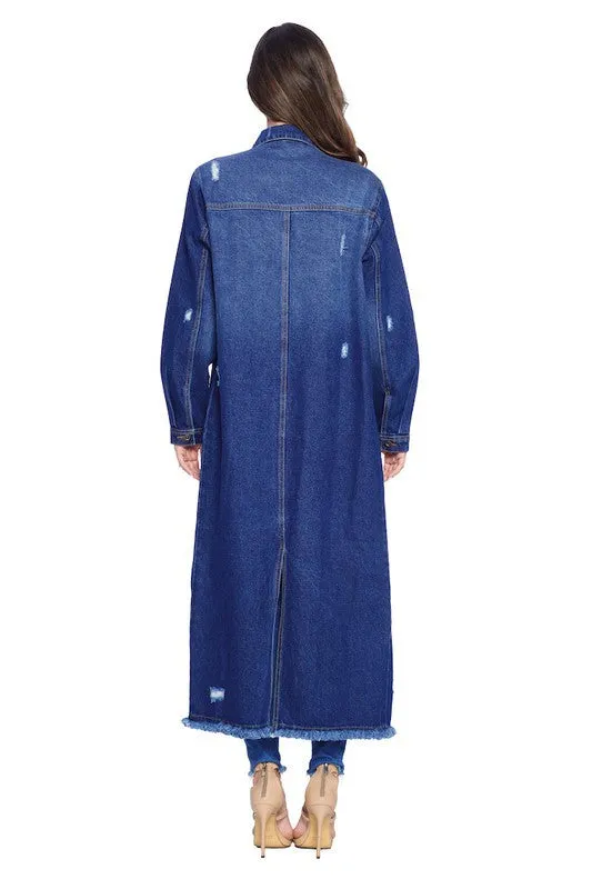 Blue Age Distressed Women’s Denim Jacket