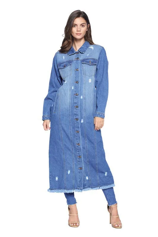 Blue Age Distressed Women’s Denim Jacket