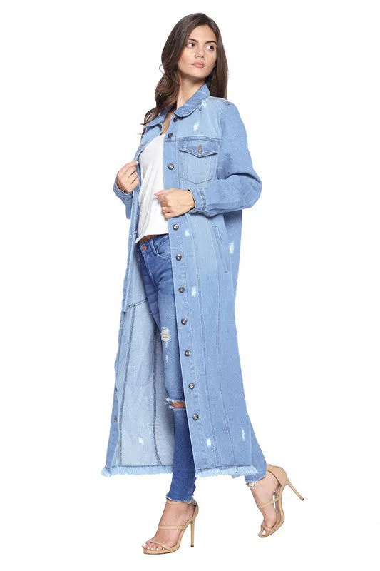 Blue Age Distressed Women’s Denim Jacket