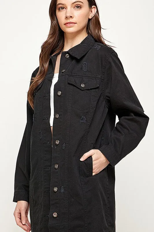 Blue Age Distressed Women’s Denim Jacket