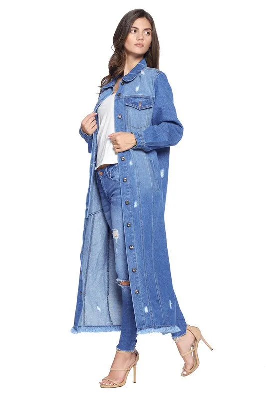 Blue Age Distressed Women’s Denim Jacket