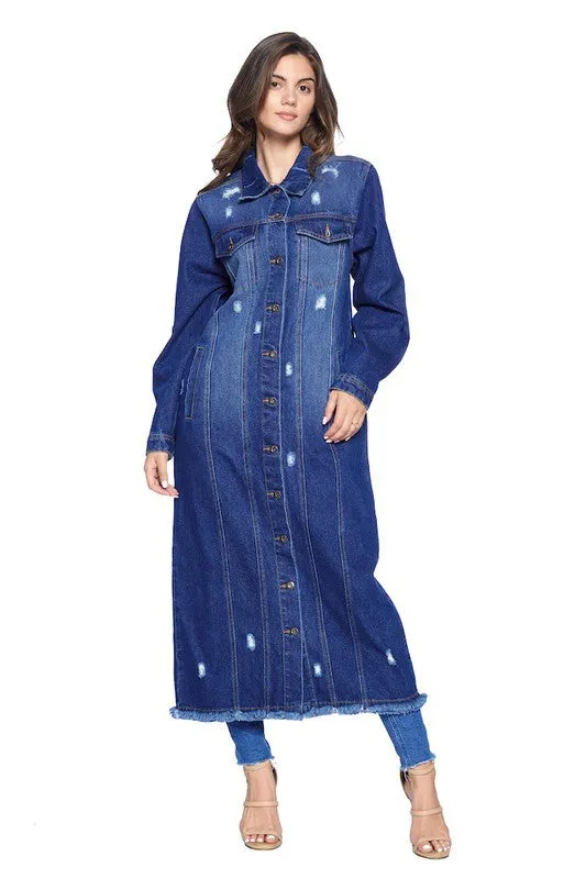 Blue Age Distressed Women’s Denim Jacket