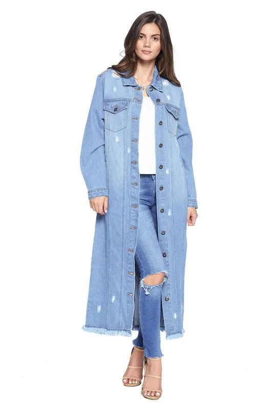 Blue Age Distressed Women’s Denim Jacket