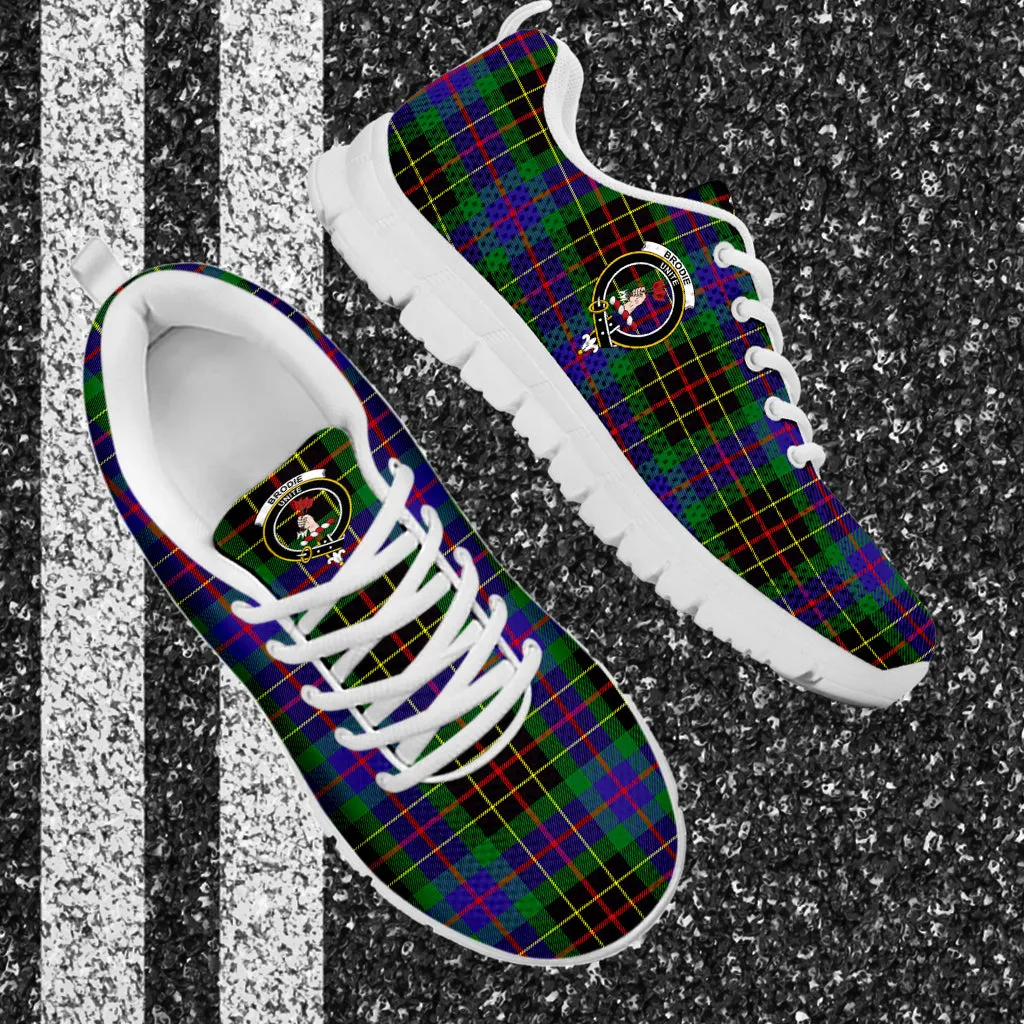 Brodie Hunting Modern Tartan Sneakers with Family Crest