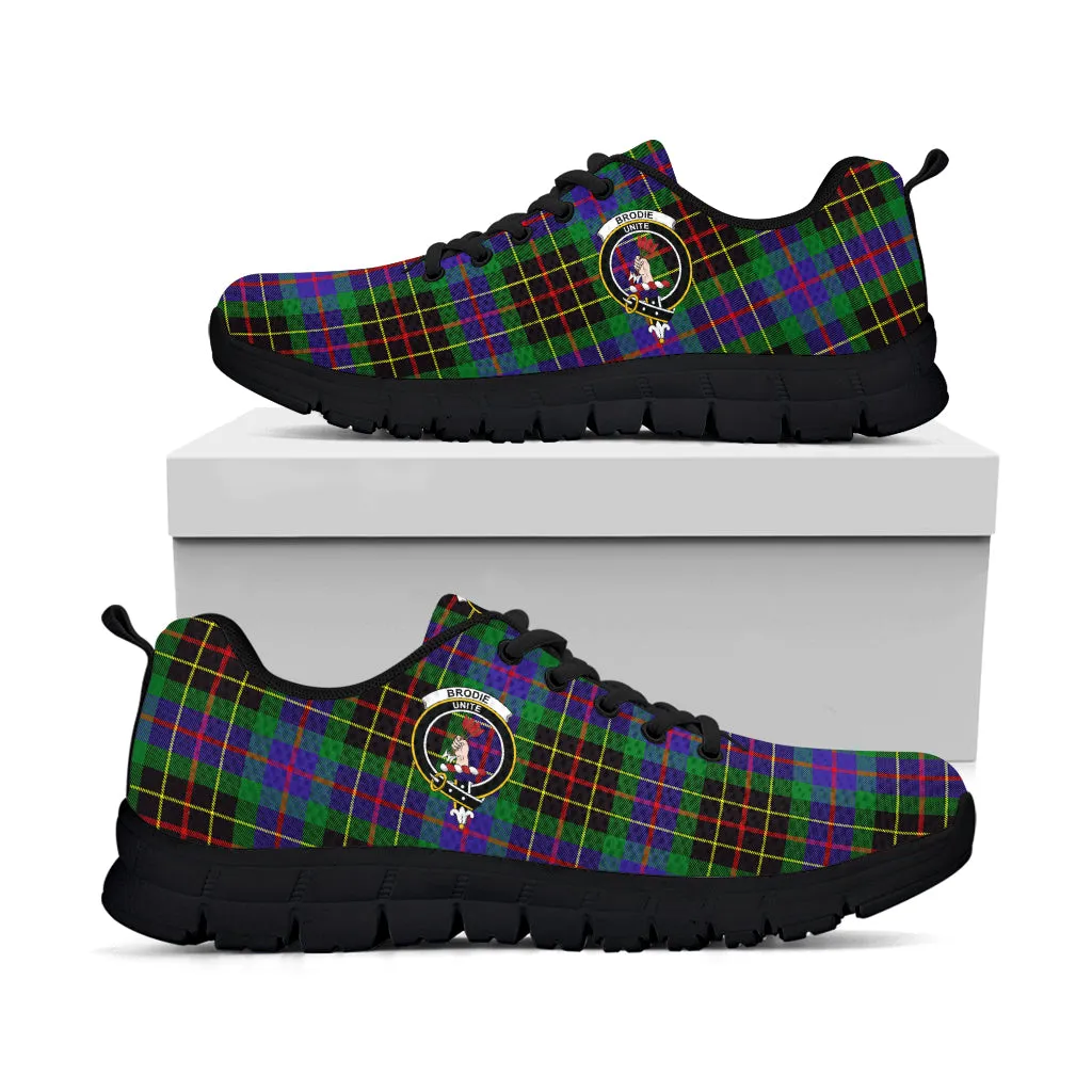 Brodie Hunting Modern Tartan Sneakers with Family Crest