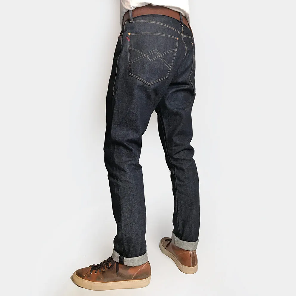 BZEN X @INN8CHIRO COLLABORATION S8 SLIM- 13.5oz- RAW SELVEDGE- INDIGO
