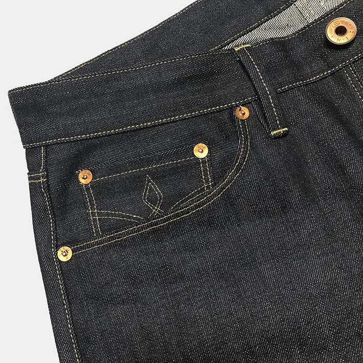 BZEN X @INN8CHIRO COLLABORATION S8 SLIM- 13.5oz- RAW SELVEDGE- INDIGO