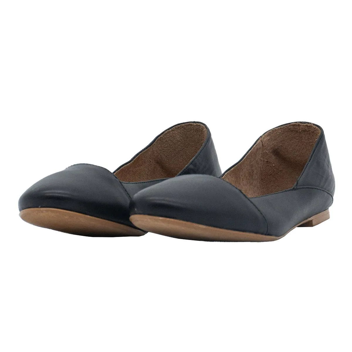 Casual Attitude Tobalo Casual Ballerinas Leather Black Colour For Women