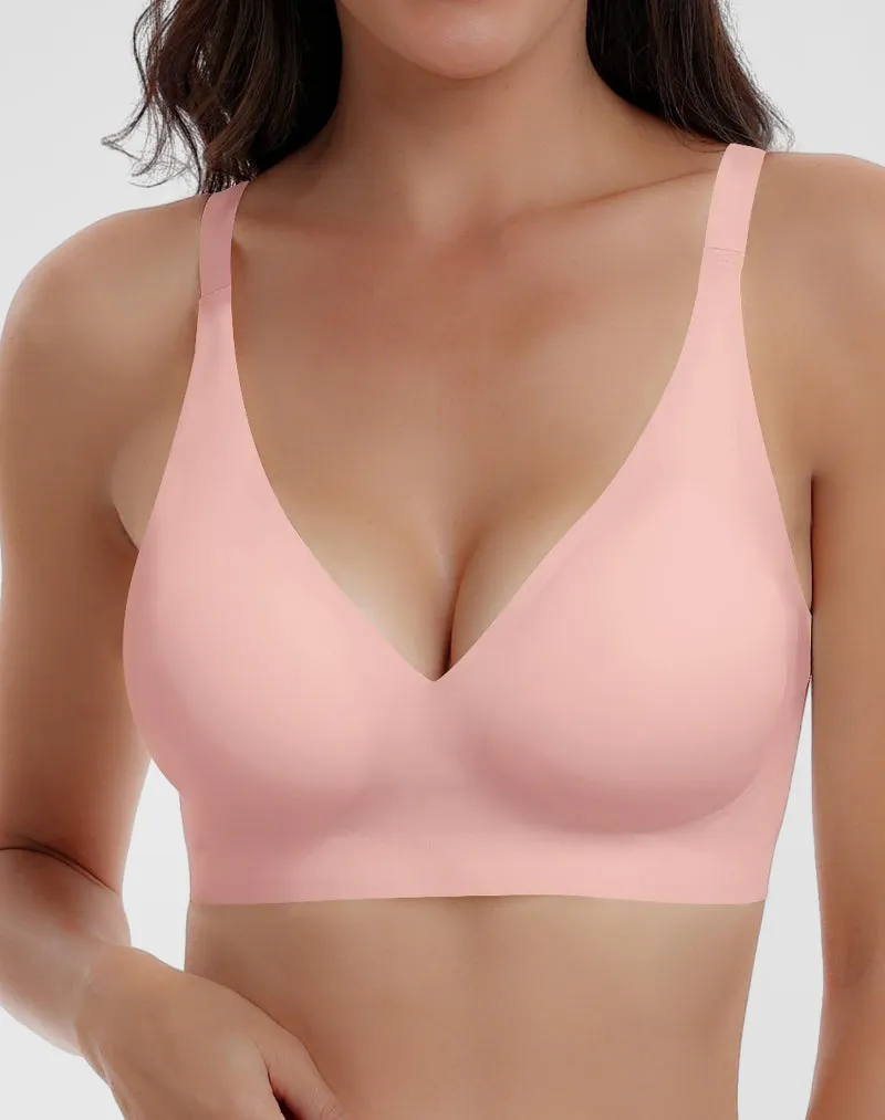Deep V Full Coverage Push Up Bra
