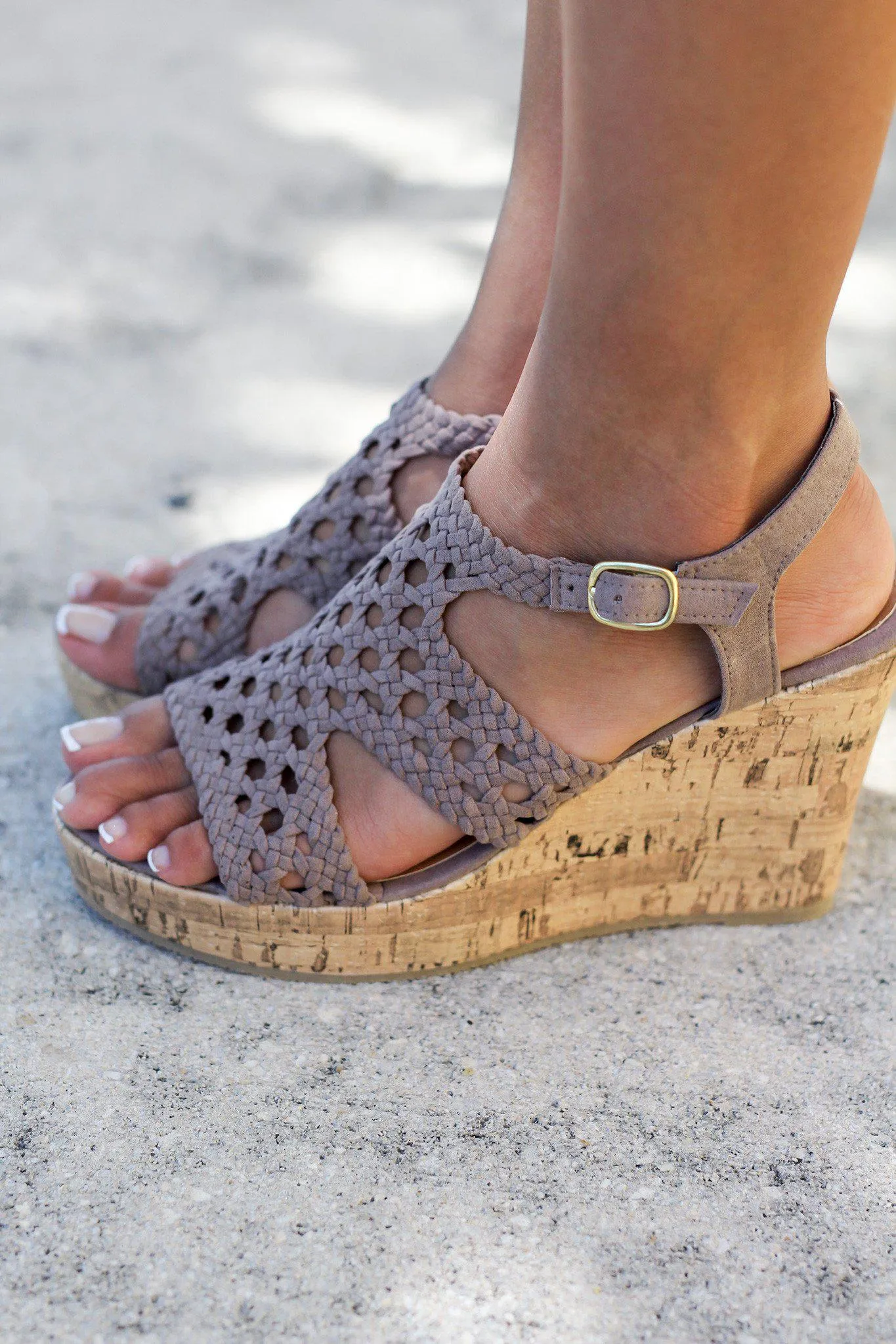 Finch Taupe Wedges