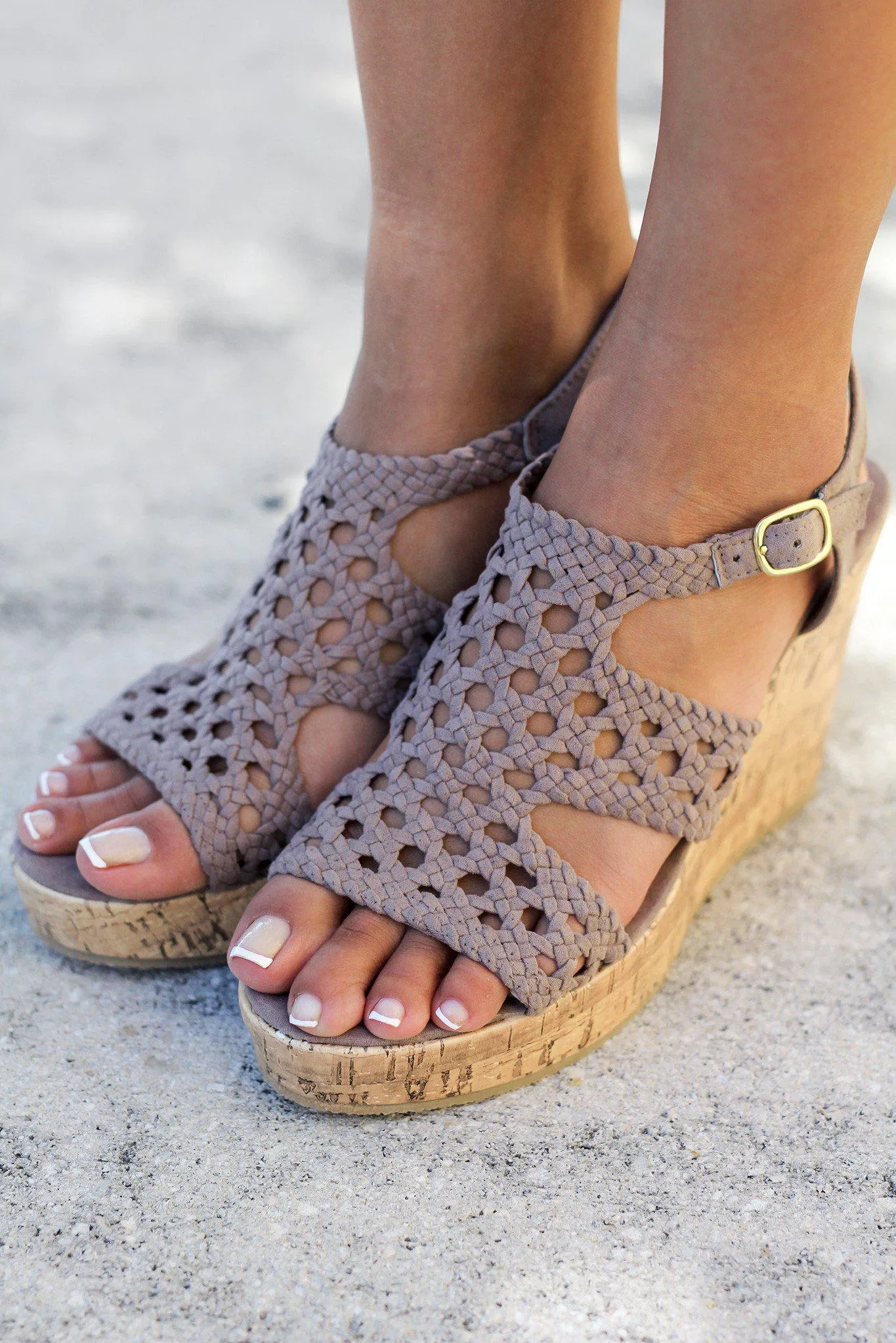Finch Taupe Wedges