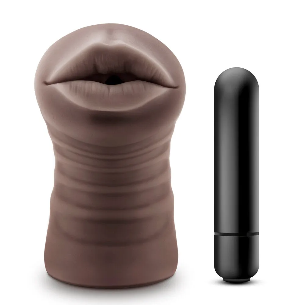 Hot Chocolate Heather Vibrating Mouth Masturbator