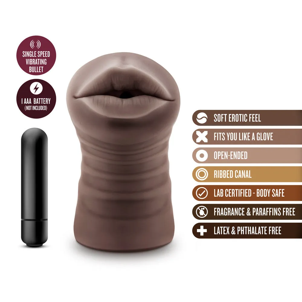 Hot Chocolate Heather Vibrating Mouth Masturbator