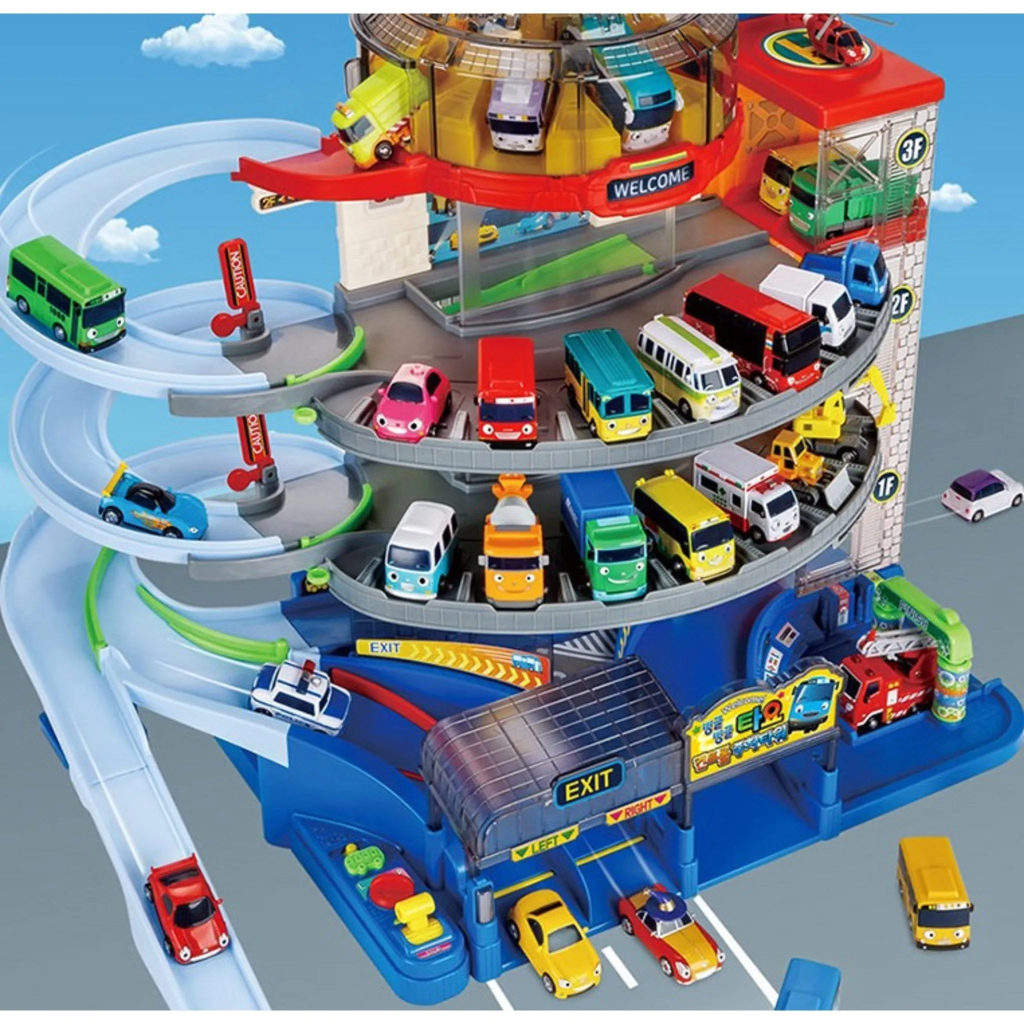 Iconix Tayo Control Parking Tower Deluxe Play Set - Cars/Buses - 🏆 #24 - Toys/Hobbies - Best of December