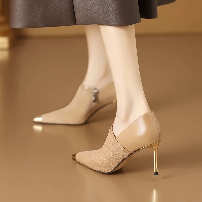 Irresistible Charm Pointed Toe Slip-On Stiletto High Heel Pumps