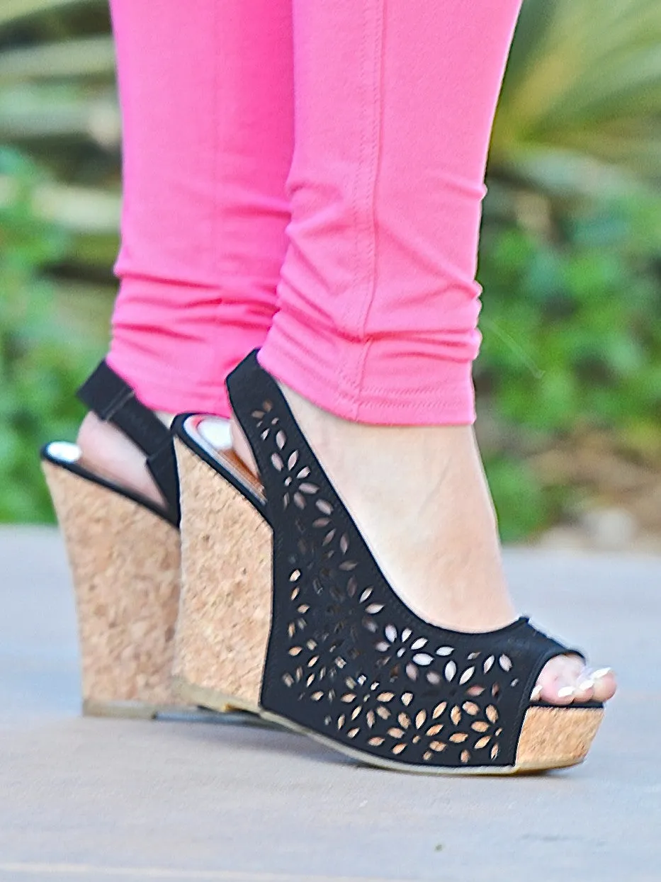 Key West Wedges - Black