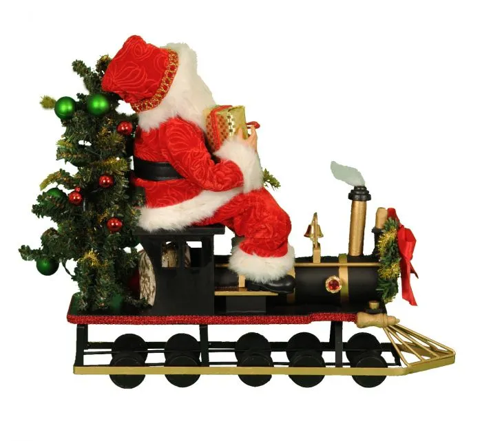 Lt. Merry Christmas Train Santa