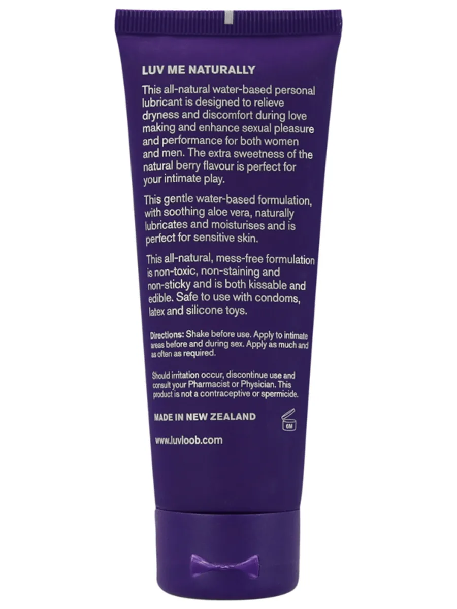 LUVLOOB Love Me More - Berry Natural WATER-BASED FLAVOURED LUBRICANT