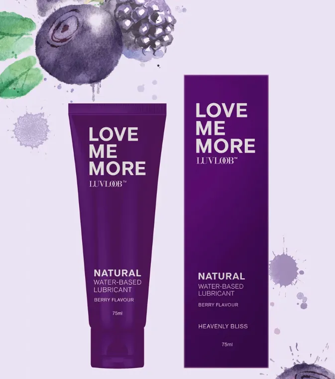 LUVLOOB Love Me More - Berry Natural WATER-BASED FLAVOURED LUBRICANT