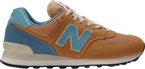 New Balance 574 sneakers, brown/blue