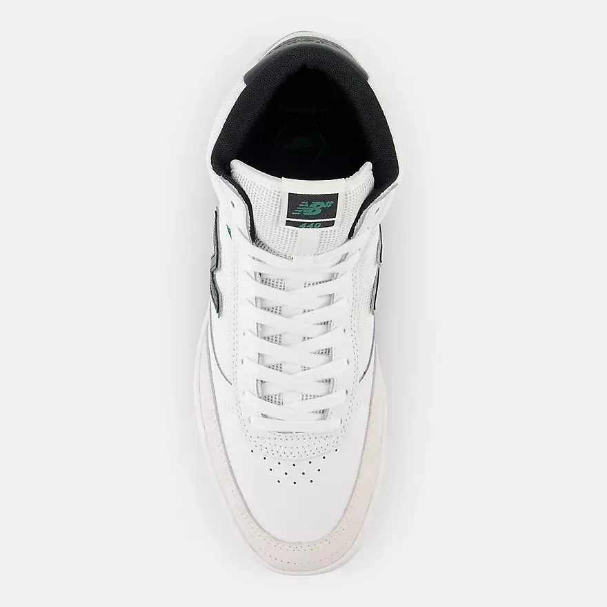 New Balance Numeric 440 High White Black Green Shoes