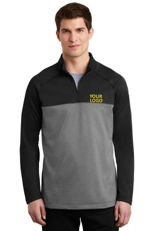Nike ThermaFIT Custom Fleece Quarter Zips, Black/ Dark Grey Heather