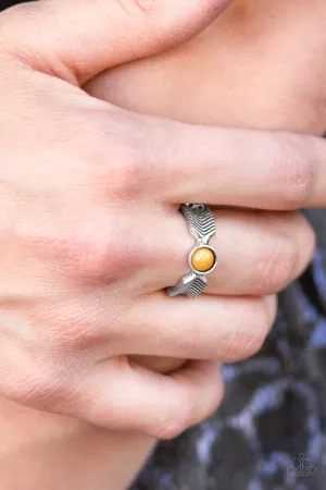 Open Door Jewelry - Awesomely ARROW-Dynamic - Yellow Ring - Paparazzi Accessories