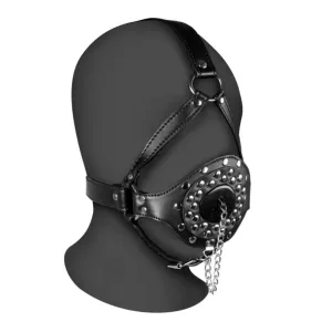 Ouch Xtreme Open Mouth Gag Head Harness With Plug Stopper