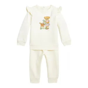Ralph Lauren - Cream jogging set, Signature bear front print