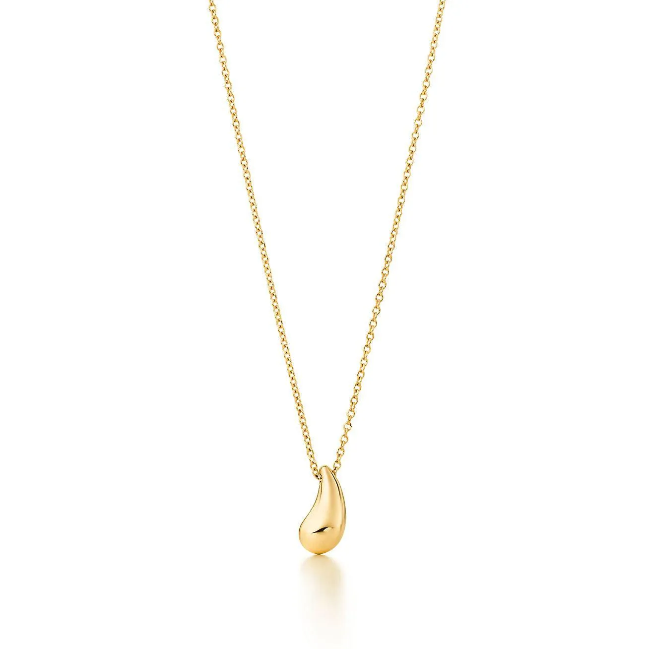 Real Gold Adjustable 3D Teardrop Water Drop Necklace (45 C.M) - Model 1392 N1424