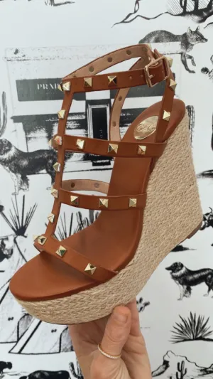 The 'Draven' Wedges in Brown/Gold