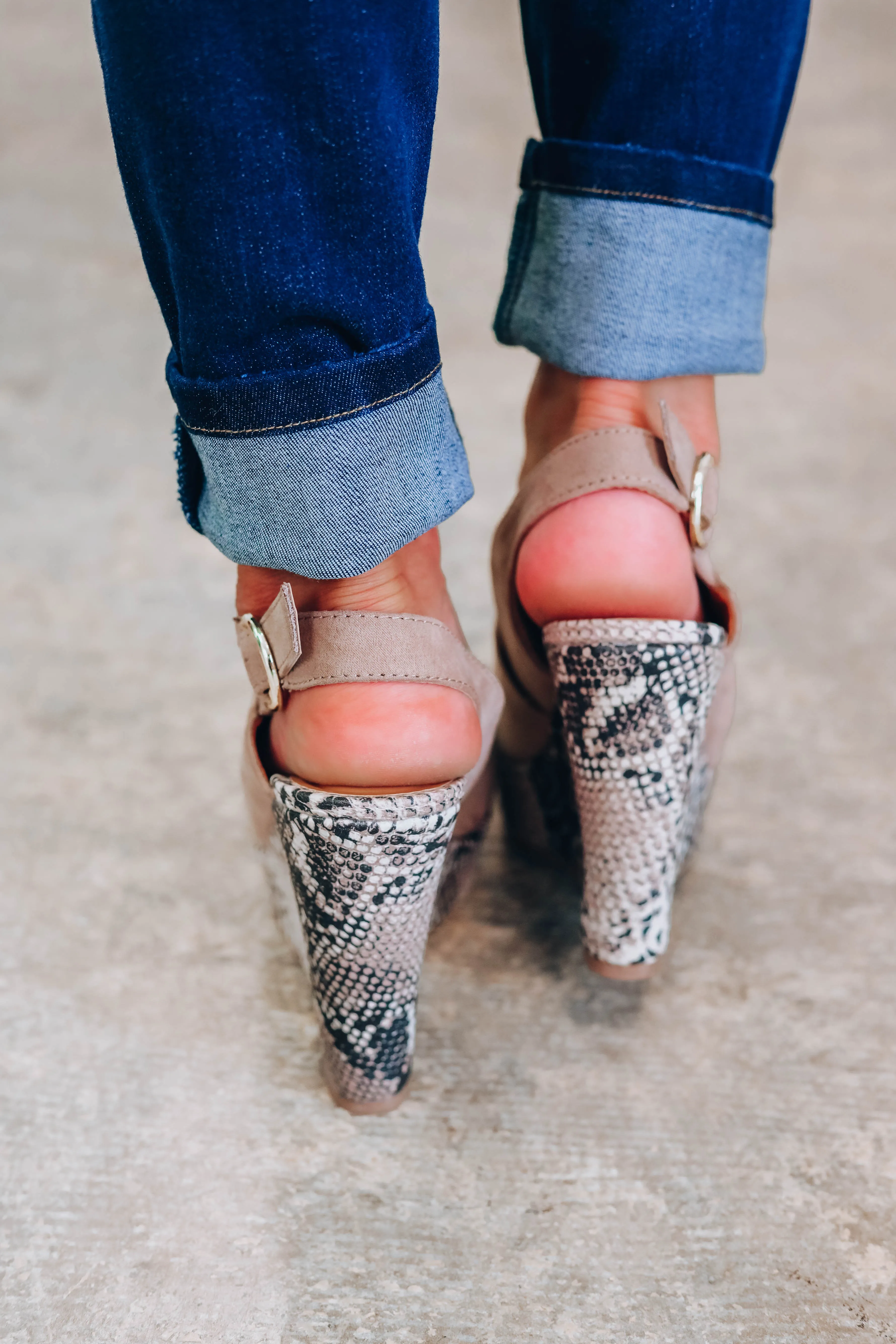 Tonya Snakeskin Wedges