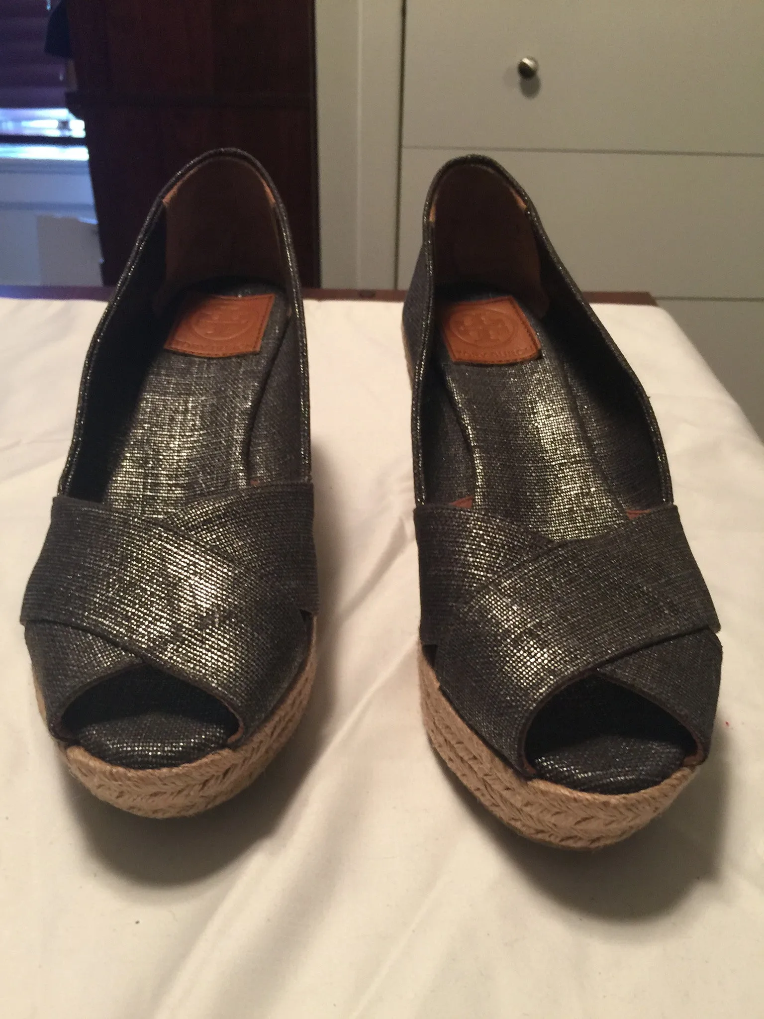 Tory Burch Grey Wedges