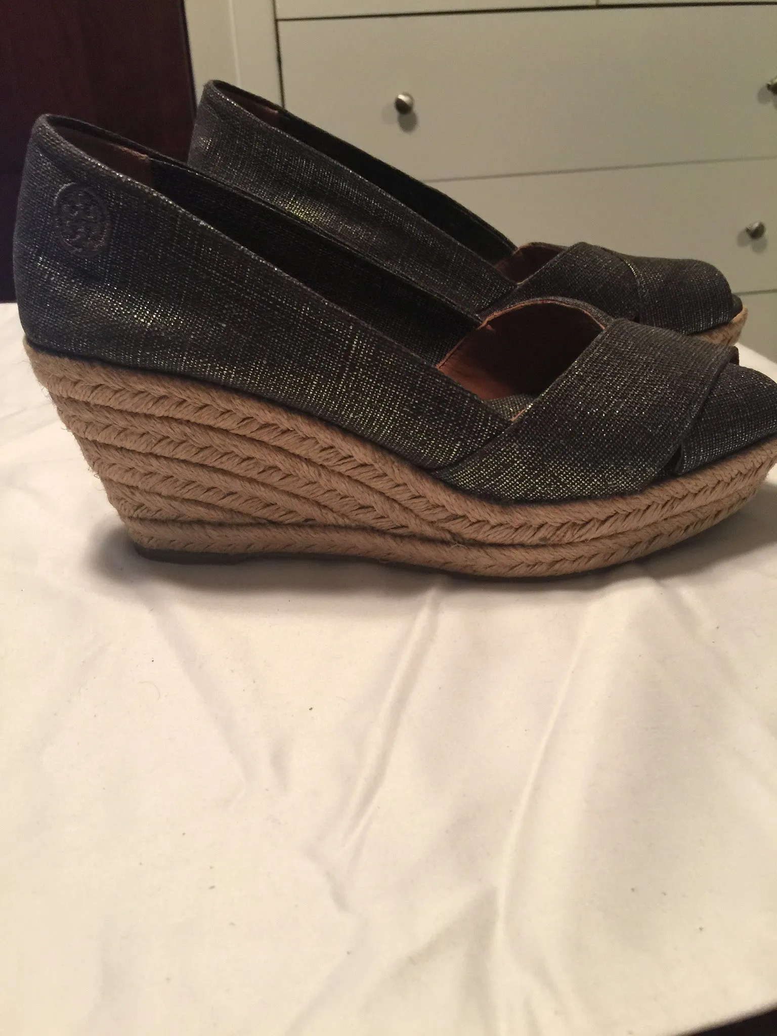 Tory Burch Grey Wedges
