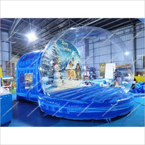 Winter Wonderland Inflatable Xmas Snow Globe Bubble Inflatable House With Tunnel Photo Booth Hire