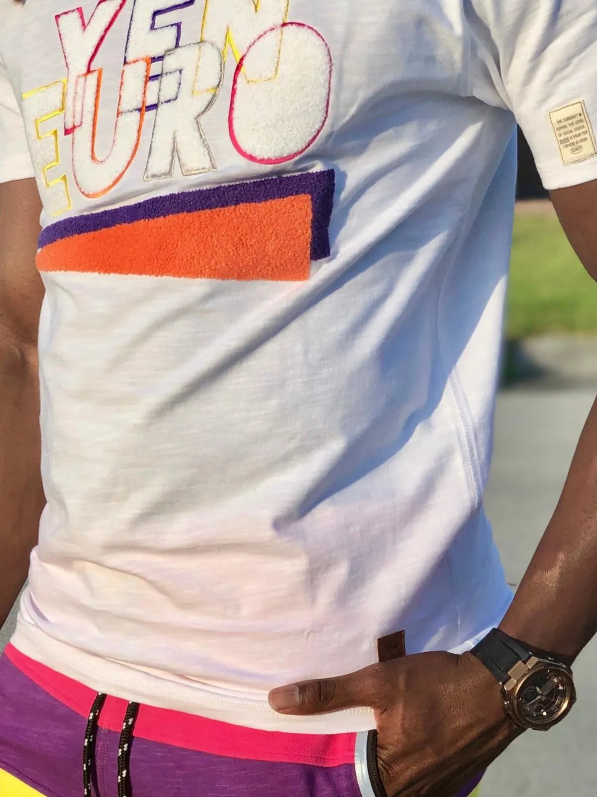 YE Chenille Stencil Tee (White) / SU6